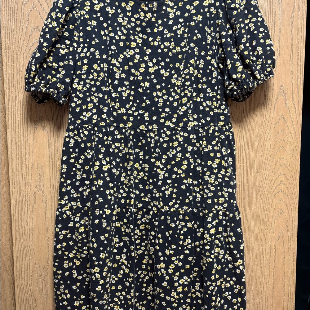 Who What Wear Black and Yellow Floral Dress
